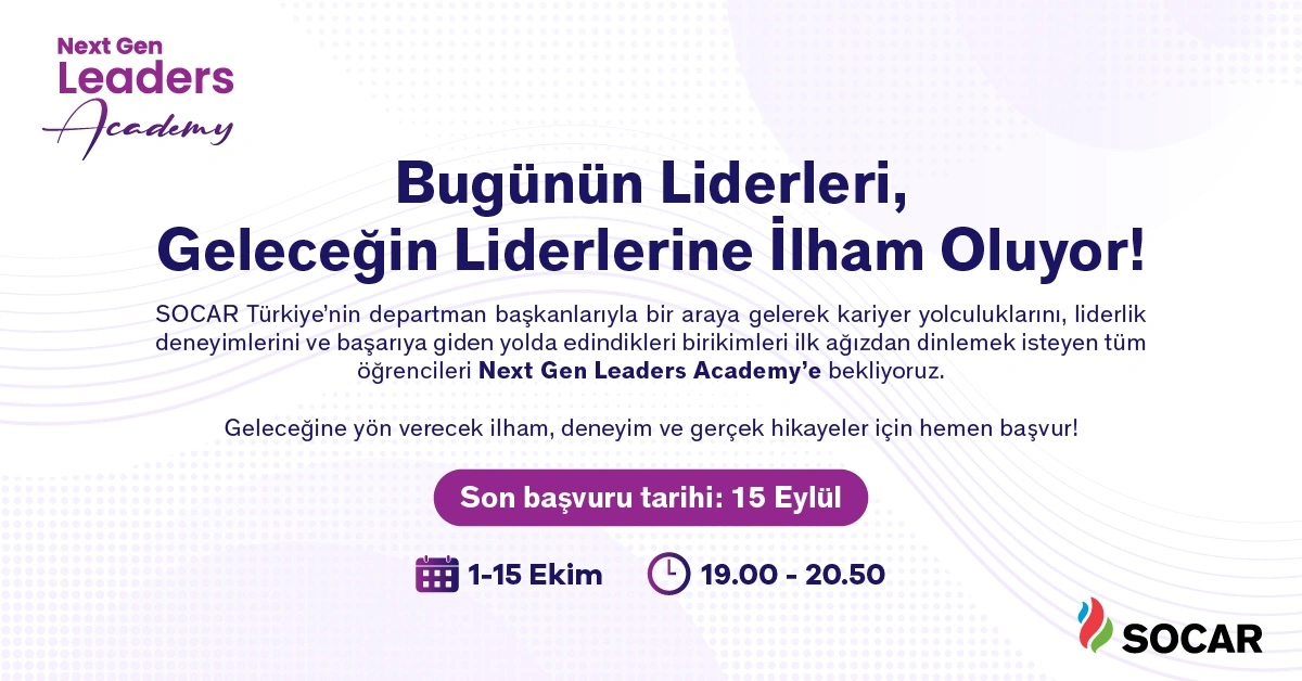 SOCAR Türkiye Next Gen Leaders Academy banner