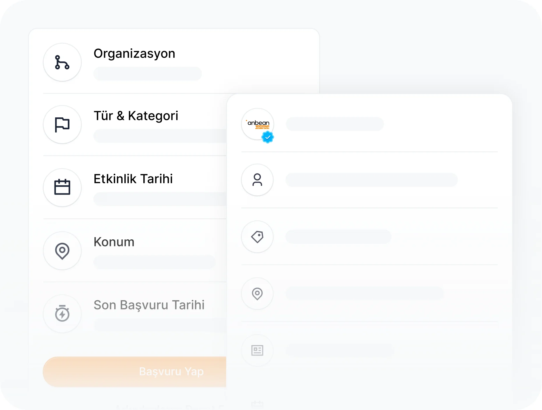 İlan ve etkinlik oluşturma ekranı